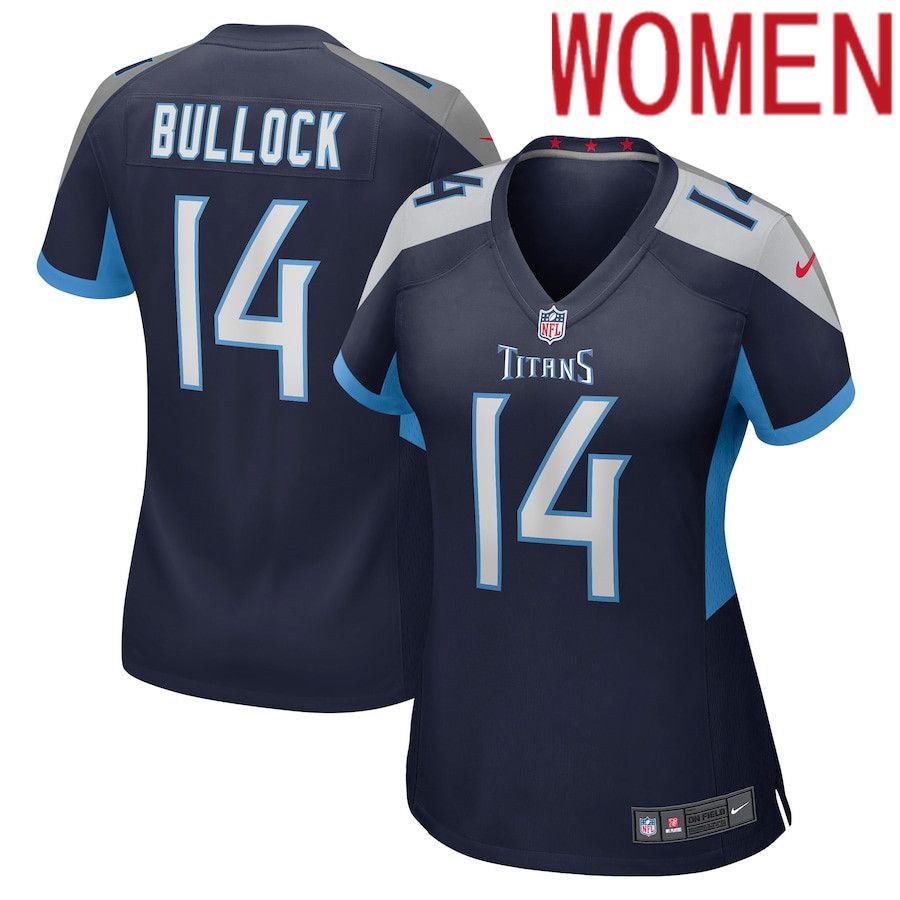 Women Tennessee Titans 14 Randy Bullock Nike Navy Game NFL Jersey